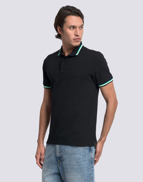 POLO BRICE IN COTONE PIQUET CON DETTAGLI TRICOLOR