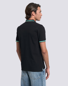 POLO BRICE IN COTONE PIQUET CON DETTAGLI TRICOLOR