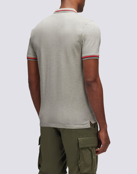 POLO BRICE EN COTON PIQUÉ AVEC DÉTAILS TRICOLORES