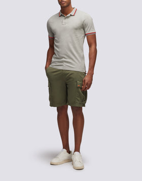 POLO BRICE EN COTON PIQUÉ AVEC DÉTAILS TRICOLORES