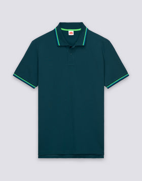 POLO BRICE UOMO IN COTONE PIQUET CON DETTAGLI TRICOLOR