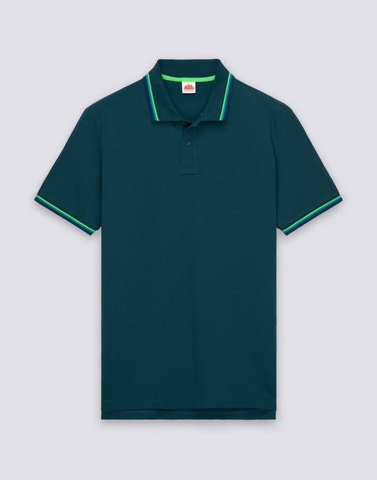 POLO BRICE UOMO IN COTONE PIQUET CON DETTAGLI TRICOLOR