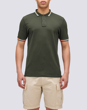 POLO BRICE DE ALGODÓN PIQUÉ CON DETALLES TRICOLOR