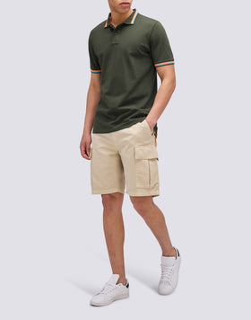 POLO BRICE DE ALGODÓN PIQUÉ CON DETALLES TRICOLOR