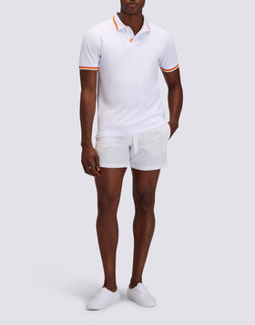 POLO BRICE EN COTON PIQUÉ AVEC DÉTAILS TRICOLORES