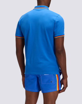 POLO BRICE UOMO IN COTONE PIQUET CON DETTAGLI TRICOLOR