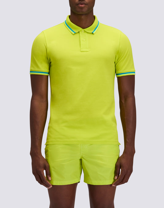 POLO BRICE UOMO IN COTONE PIQUET CON DETTAGLI TRICOLOR