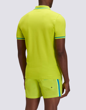 POLO BRICE UOMO IN COTONE PIQUET CON DETTAGLI TRICOLOR