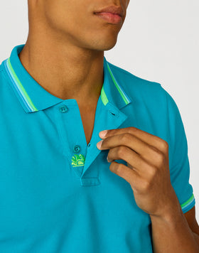 POLO BRICE DE ALGODÓN PIQUÉ CON DETALLES TRICOLOR