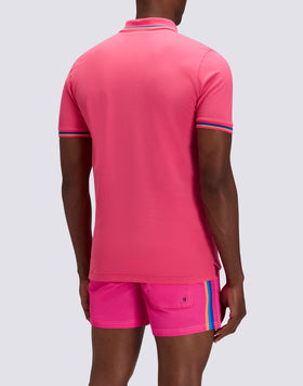 POLO BRICE UOMO IN COTONE PIQUET CON DETTAGLI TRICOLOR