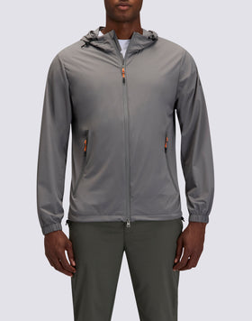MEN'S FULL-ZIP NYLON HOODED JACKET