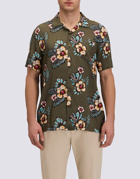 MEN'S PRINTED VISCOSE POPLIN SHIRT