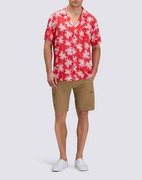 CAMISA DE HOMBRE ESTAMPADA EN VISCOSA POPELÍN