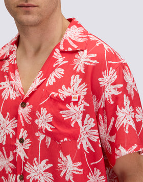 CAMISA DE HOMBRE ESTAMPADA EN VISCOSA POPELÍN