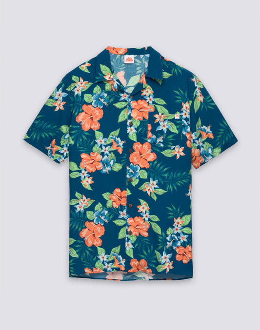 CAMICIA UOMO STAMPATA IN VISCOSA POPELINE