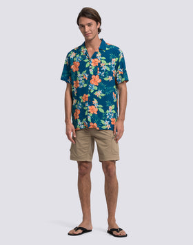 MEN'S PRINTED VISCOSE POPLIN SHIRT