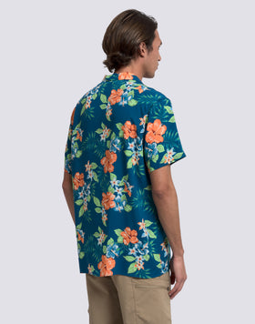 MEN'S PRINTED VISCOSE POPLIN SHIRT