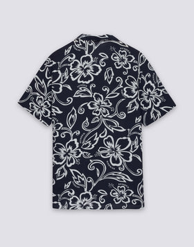 CAMICIA UOMO STAMPATA IN VISCOSA POPELINE