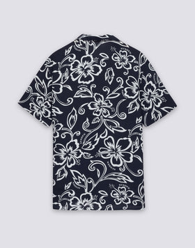 CAMISA DE HOMBRE ESTAMPADA EN VISCOSA POPELÍN