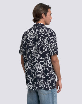 CAMICIA UOMO STAMPATA IN VISCOSA POPELINE
