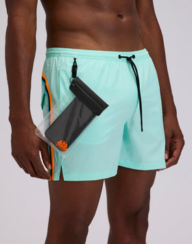 COSTUME DA BAGNO UOMO CON TESSUTO STRETCH A VITA ELASTICATA E CON CUSTODIA REMOVIBILE