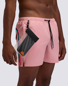 MAILLOT DE BAIN EN TISSU STRETCH À TAILLE ÉLASTIQUE ET POCHE AMOVIBLE