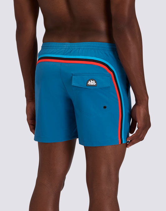 MEN'S SWIMSHORTS WITH STRETCH FABRIC, ELASTICATED WAIST AND REMOVABLE CASE
