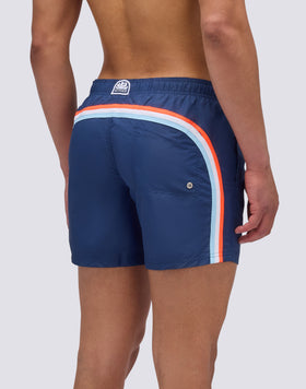 ICÓNICO BAÑADOR CORTO DE TAFETÁN CON CINTURA ELÁSTICA Y BOLSILLO