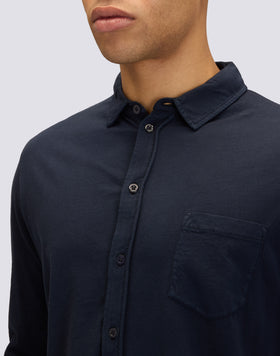 GARMENT DYED COTTON JERSEY SHIRT