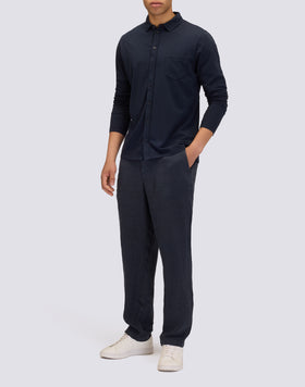 GARMENT DYED COTTON JERSEY SHIRT