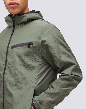 RIP-STOP FABRIC JACKET WITH HOOD