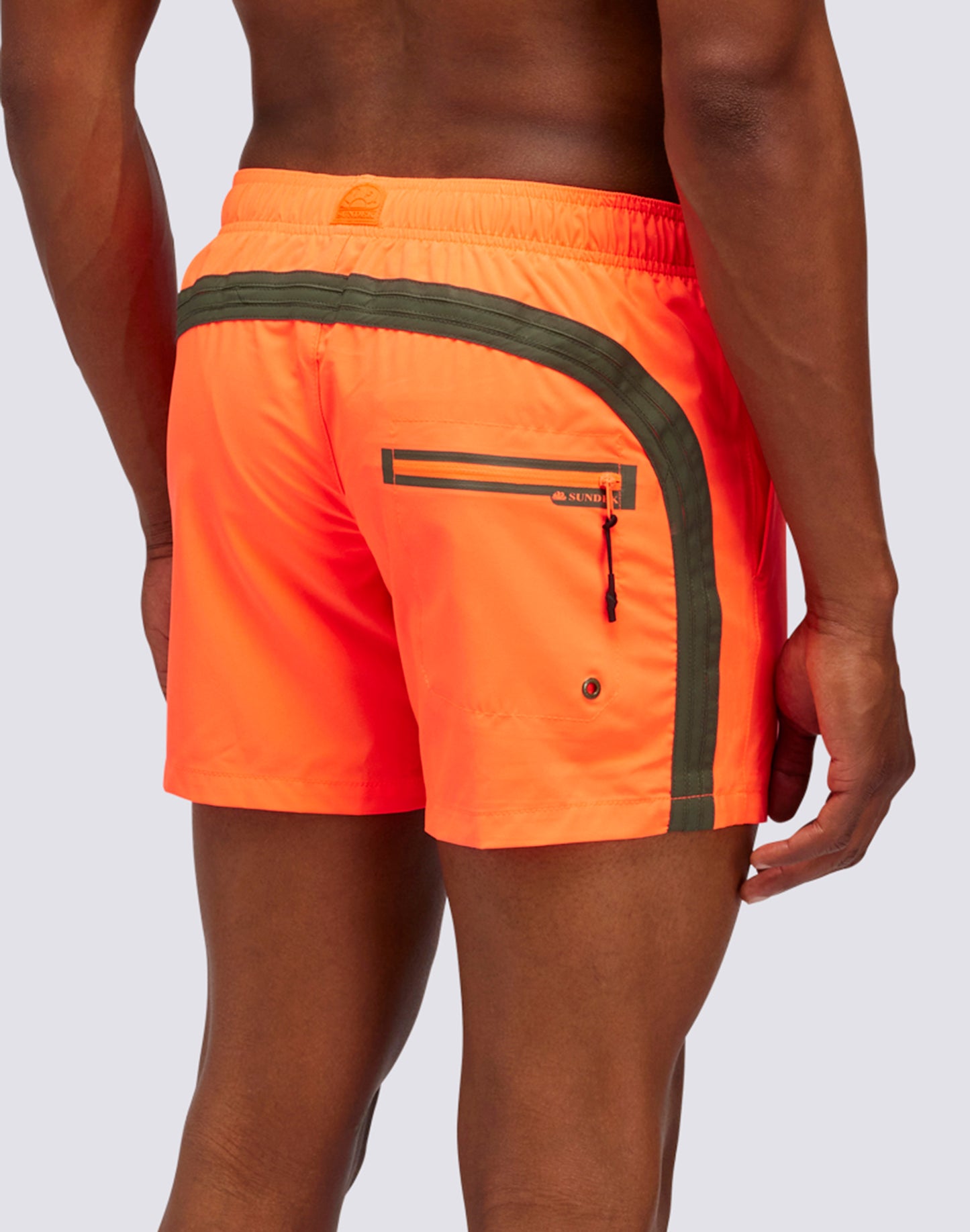 SHORT SWIMSHORTS WITH STRETCH ELASTIC WAIST AND POCKET