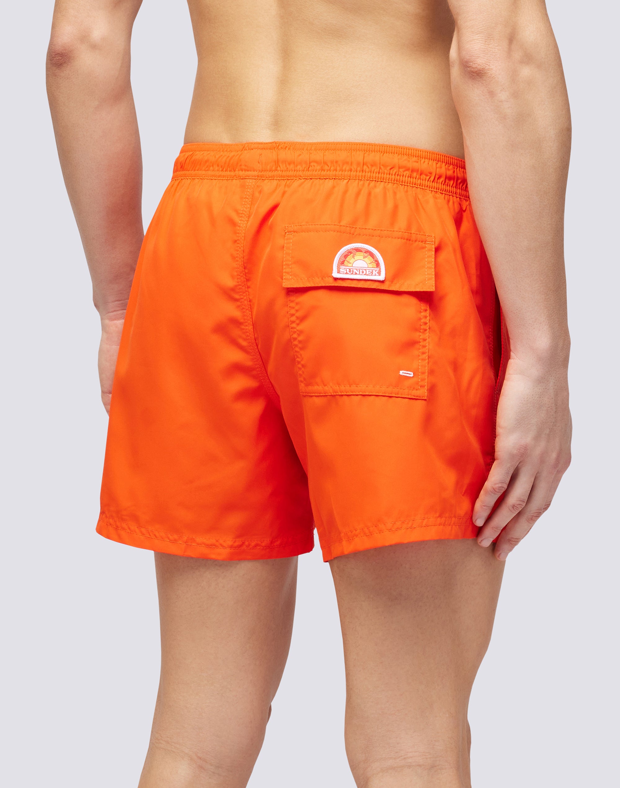 Sundek spray-paint effect swim shorts - Orange
