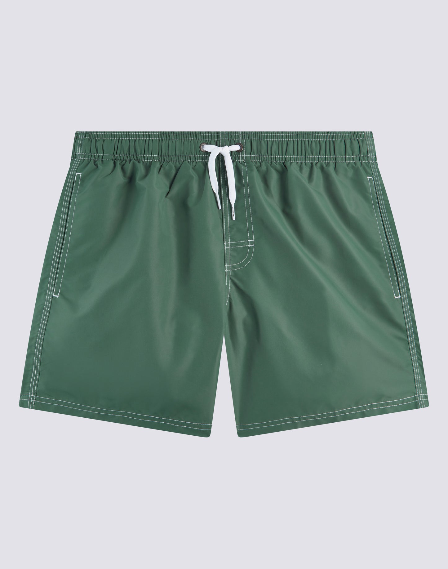 ICONIC TAFFETA STRETCH WAIST SHORT SWIM TRUNKS