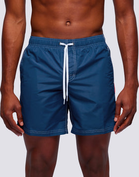 BAÑADOR DE LARGO MEDIO CON CINTURA ELÁSTICA TAFETA ICÓNICA