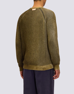 MEN'S HAND-AIRBRUSHED VANISÉ RIBBED SWEATER
