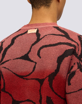 JERSEY DE CUELLO REDONDO PARA HOMBRE CON MOTIVO JACQUARD DE HIBISCUS
