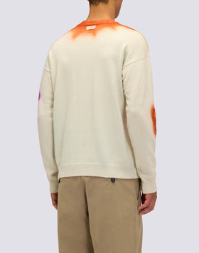 JERSEY DE CUELLO REDONDO UNISEX CON INCRUSTACIONES DE MOTIVOS FLORALES