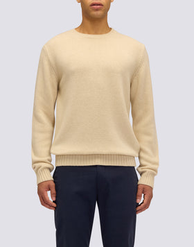 MEN'S CREW NECK SWEATER IN MERINO WOOL AND CASHMERE