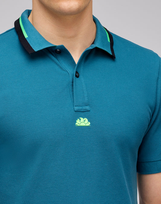 POLO COMBINADO DE ALGODÓN PIQUÉ