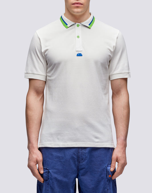 COMBINED PIQUET COTTON POLO SHIRT