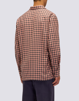 CAMICIA UOMO A QUADRETTI IN COTONE GABARDINA TINTO FILO