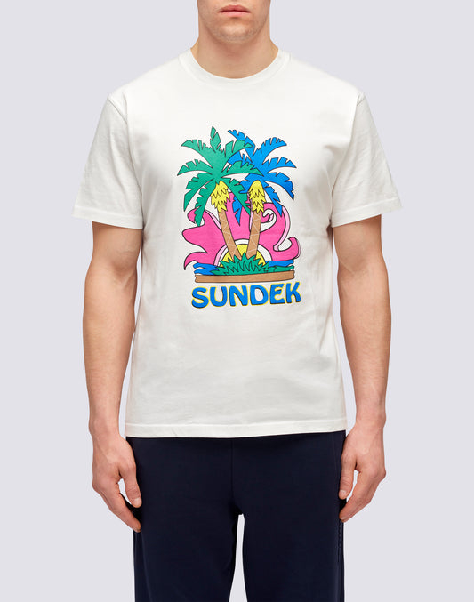 SUNDEK ISLAND PRINTED T-SHIRT