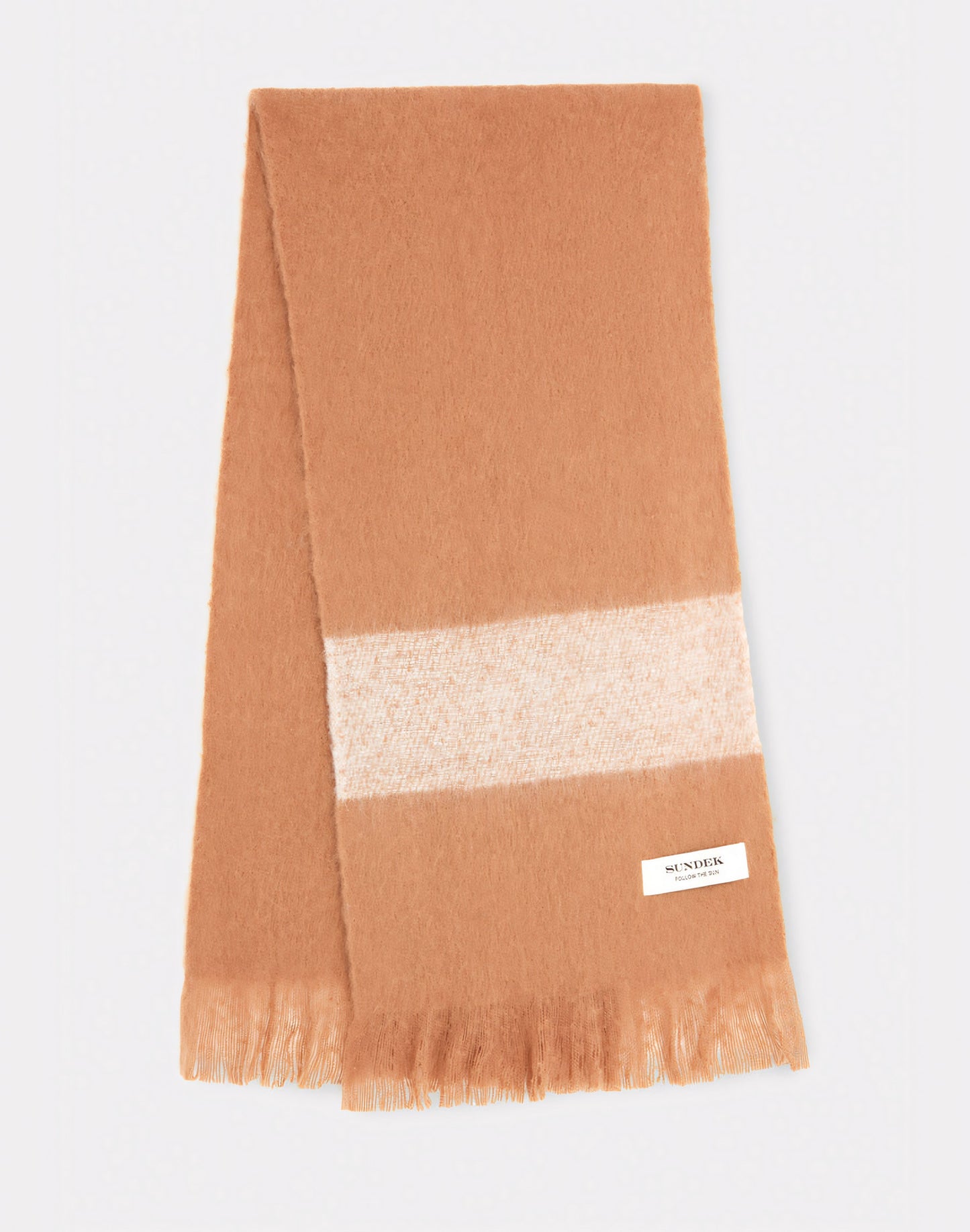 SCARF WITH CONTRASTING COLOUR BLOCK