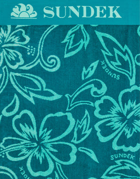 TELO IN SPUGNA JACQUARD CON FANTASIA HIBISCUS SK23