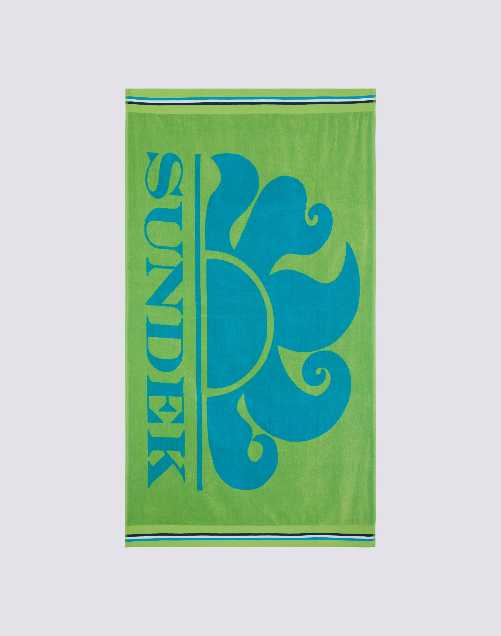 Sundek graphic-print beach towel - Black