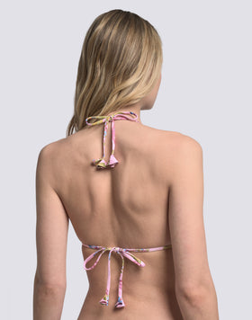 JENNIFER - BIKINI TOP A TRAINGOLO STAMPA SWEET PARROT
