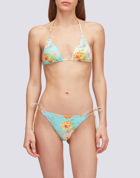 JENNIFER - TOP A TRIANGOLO STAMPA FLOWER BUNCH