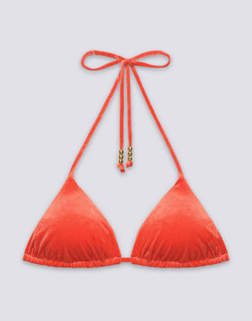 JENNIFER - BIKINI TOP A TRIANGOLO REGOLABILE IN VELLUTO