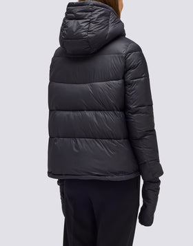 WOMEN'S SHORT PADDED DOWN JACKET WITH HOOD